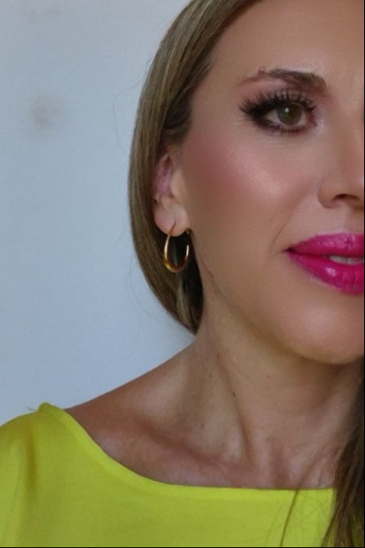 Pendientes Aros Luna Dorados