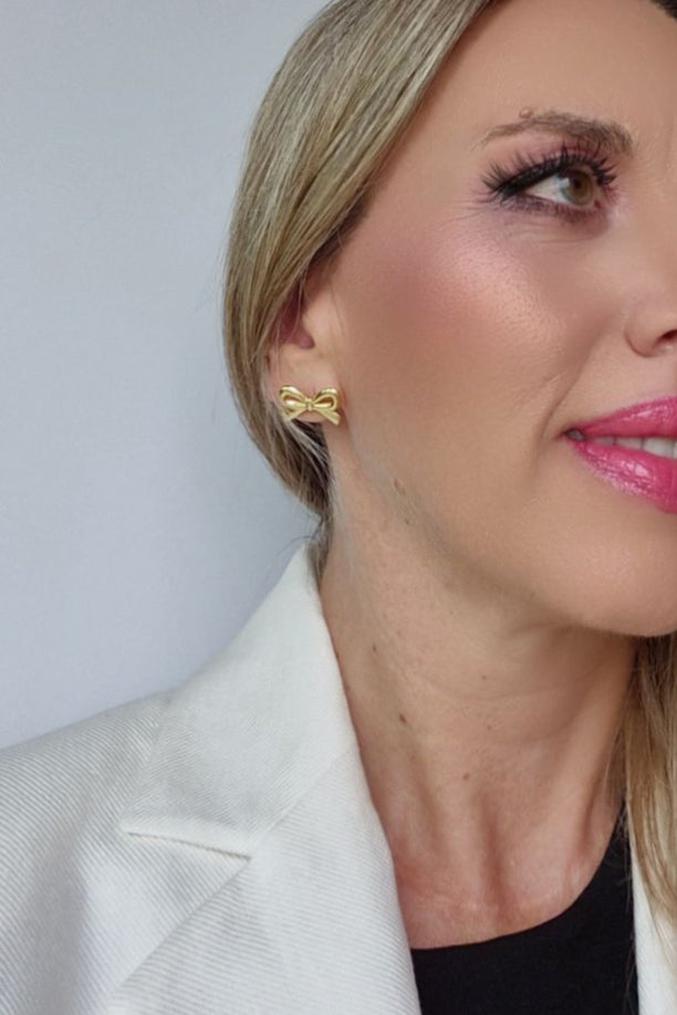 Pendientes Lazo Dorado