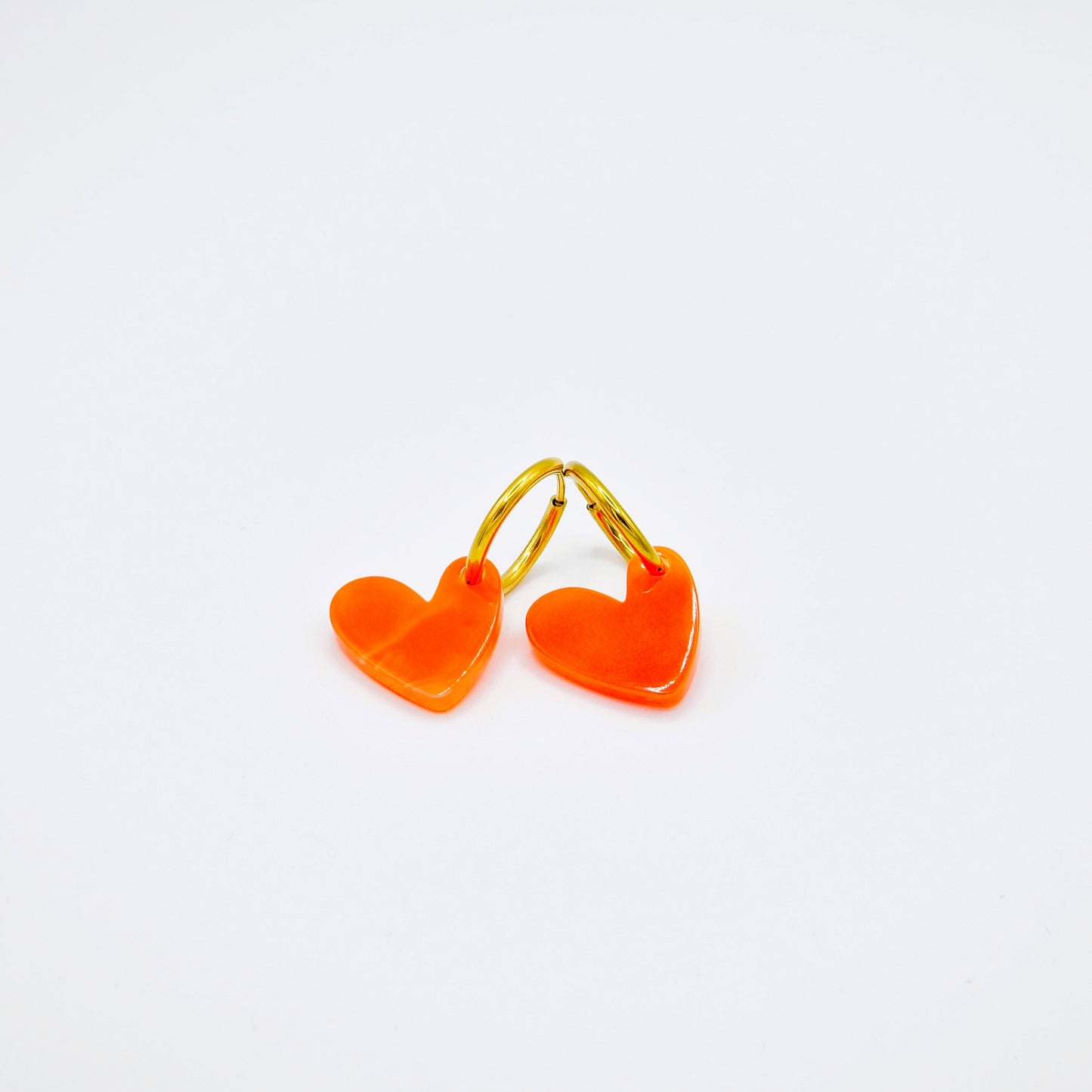 Pendientes Corazón Naranja