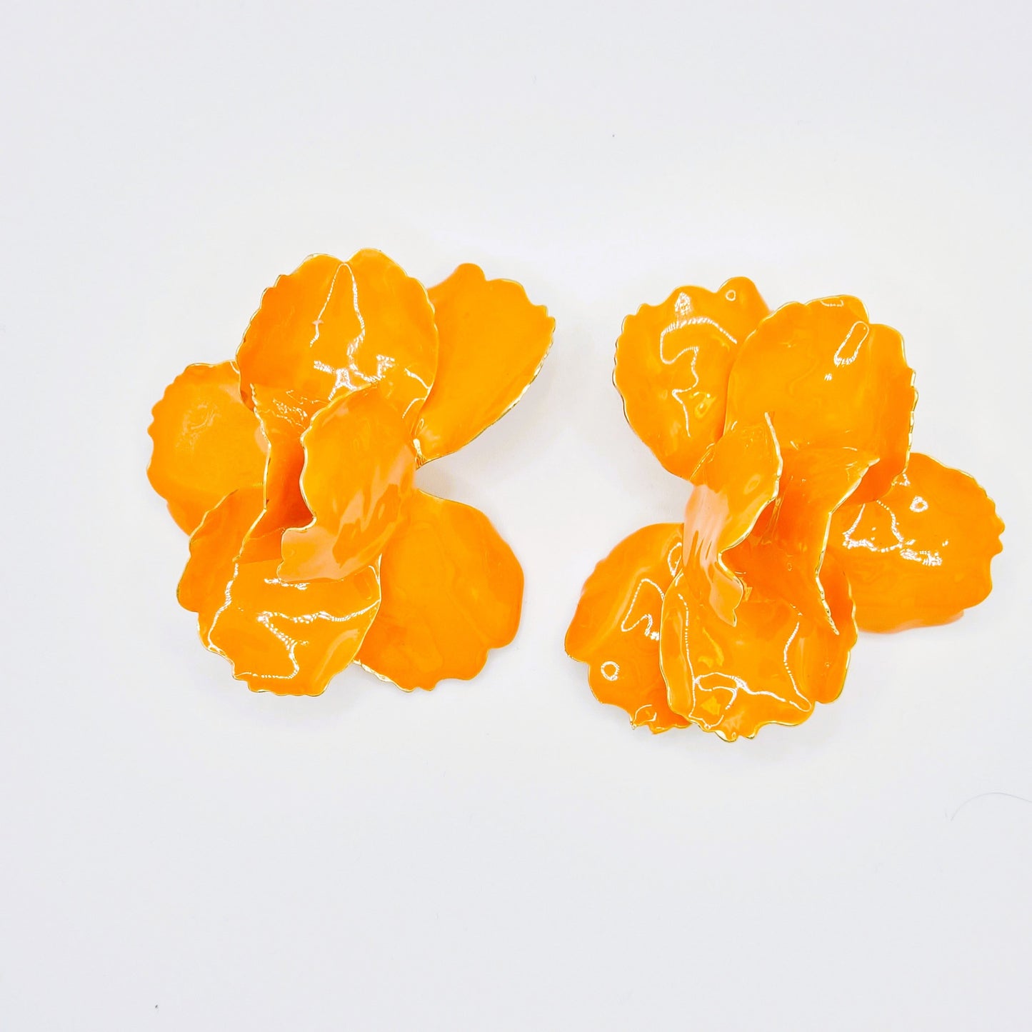 Pendientes Amapola Flamenca Naranjas