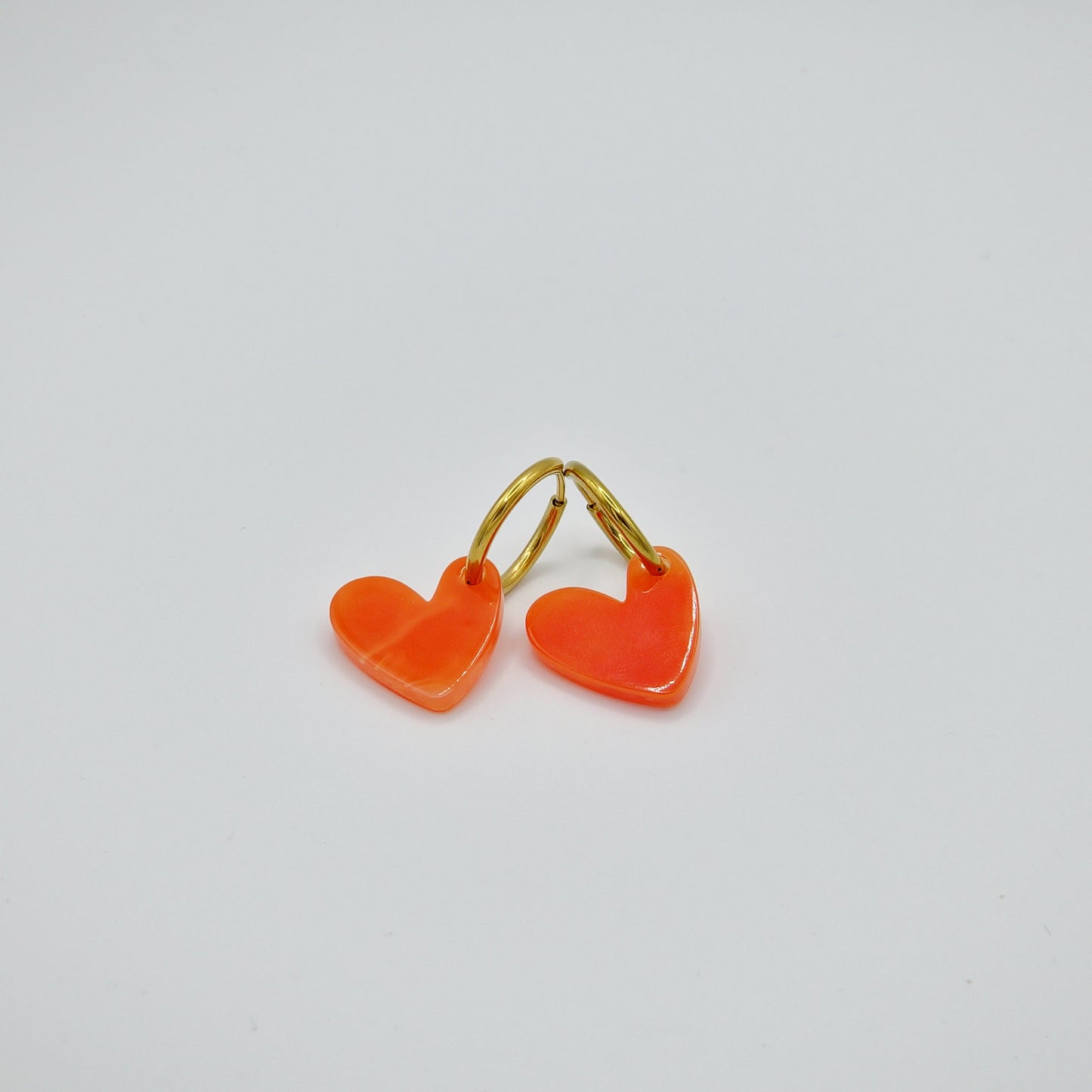 Pendientes Corazón Naranja