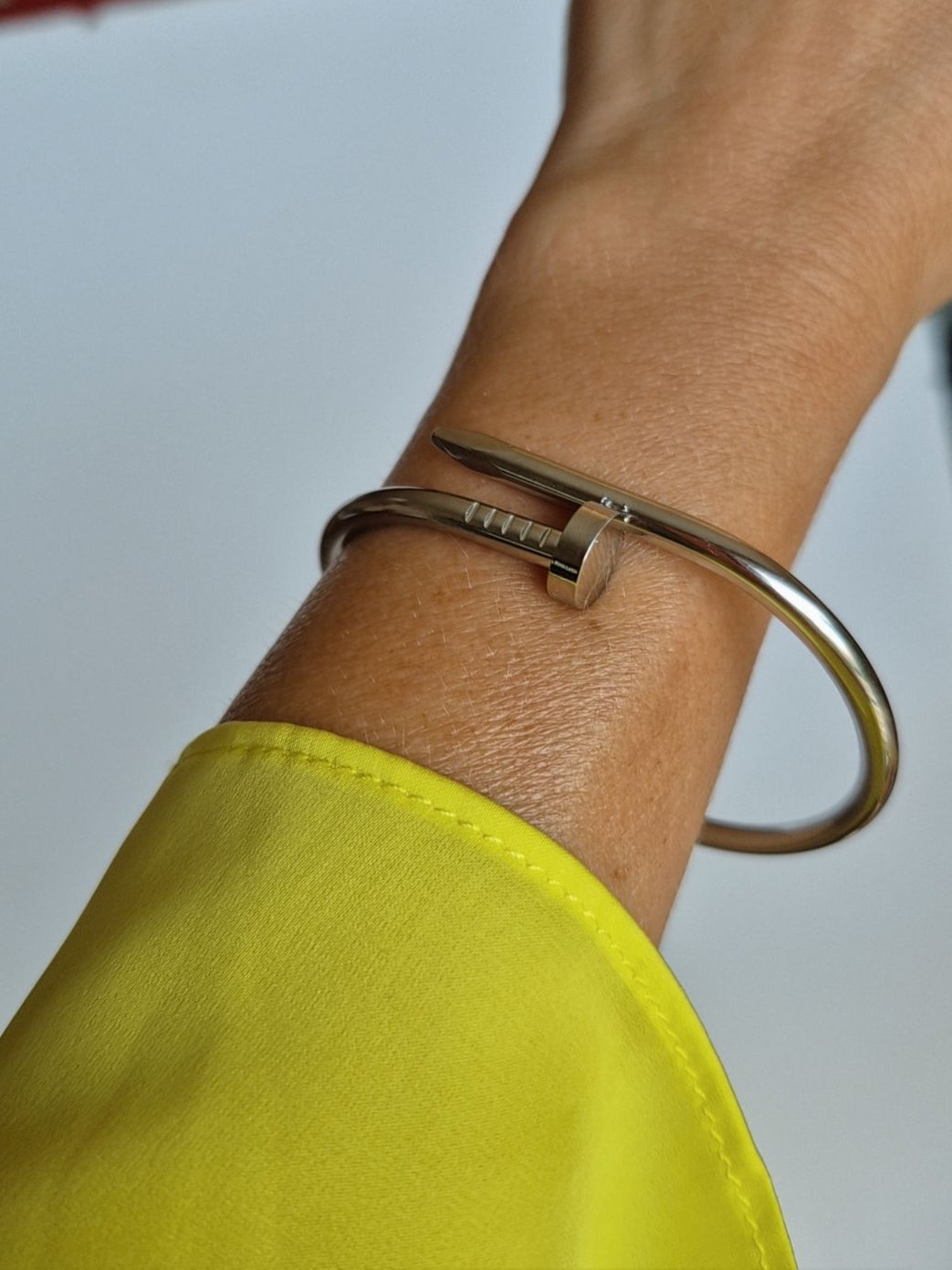 Pulsera Clavo Plateada