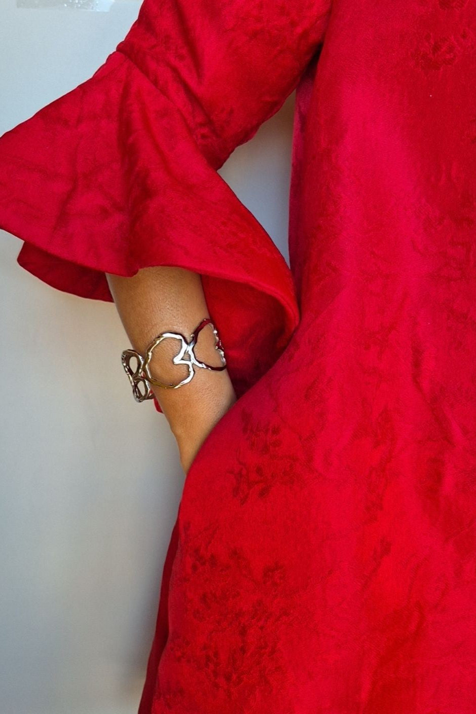 Brazalete Corazones Plateados