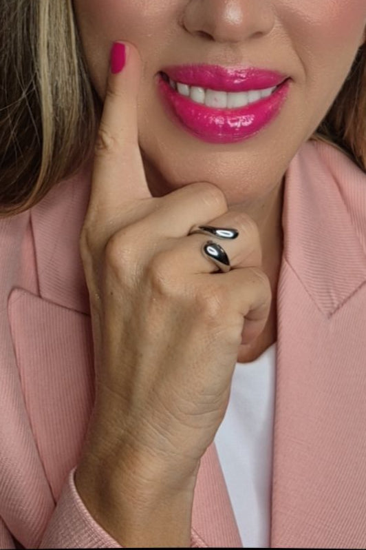 Anillo Ola Plateado
