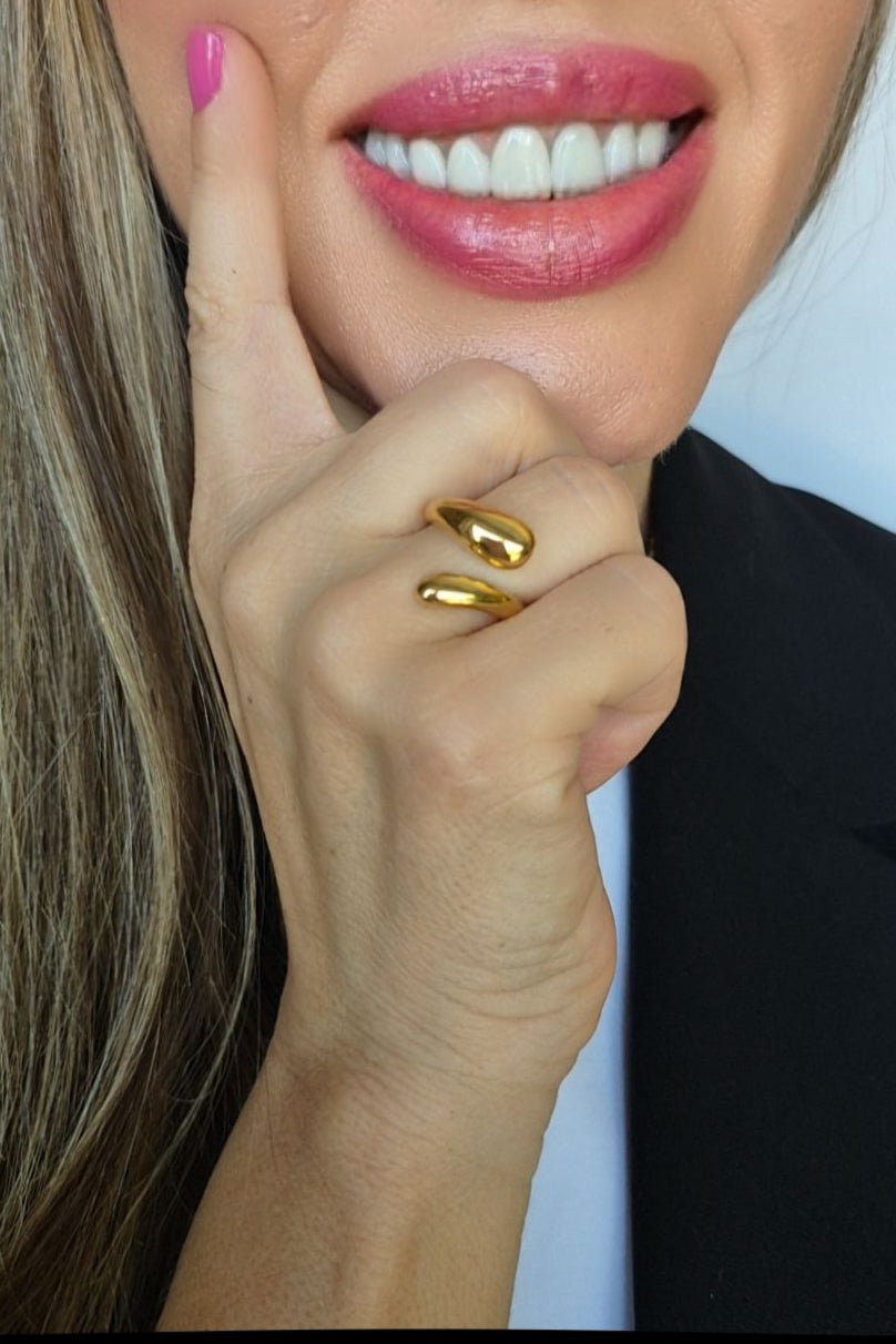 Anillo Ola Dorada