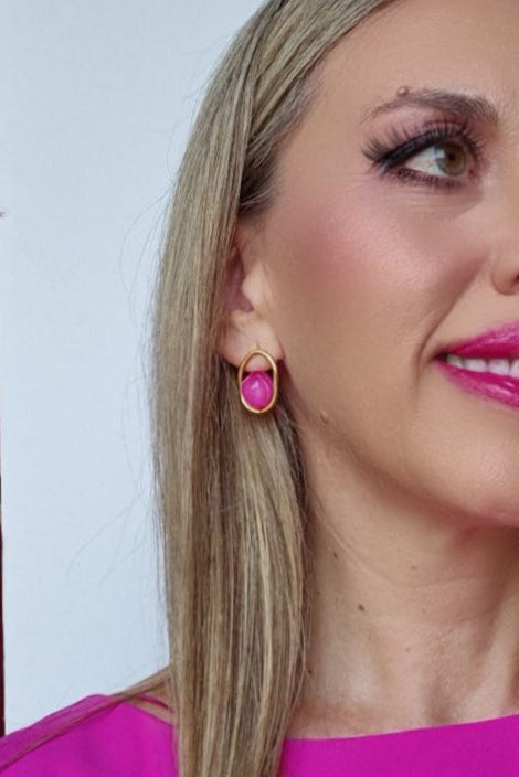 Pendiente Destello Fucsia