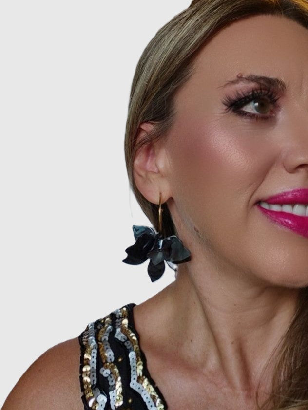 Pendientes Flor Azabache