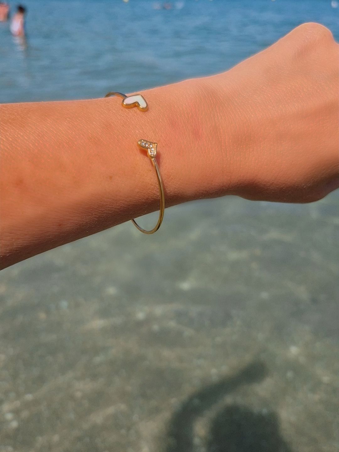 Pulsera corazon blanco