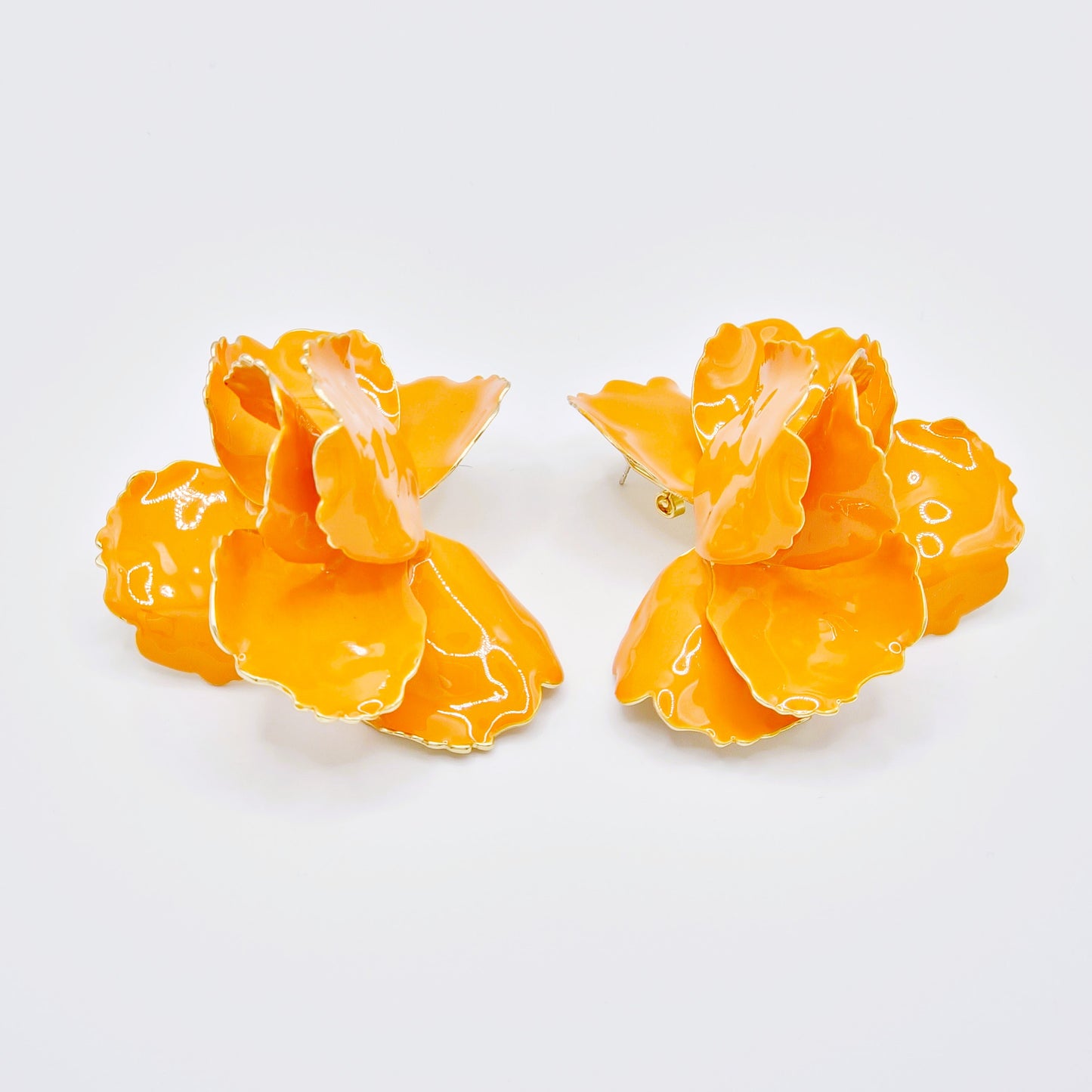 Pendientes Amapola Flamenca Naranjas