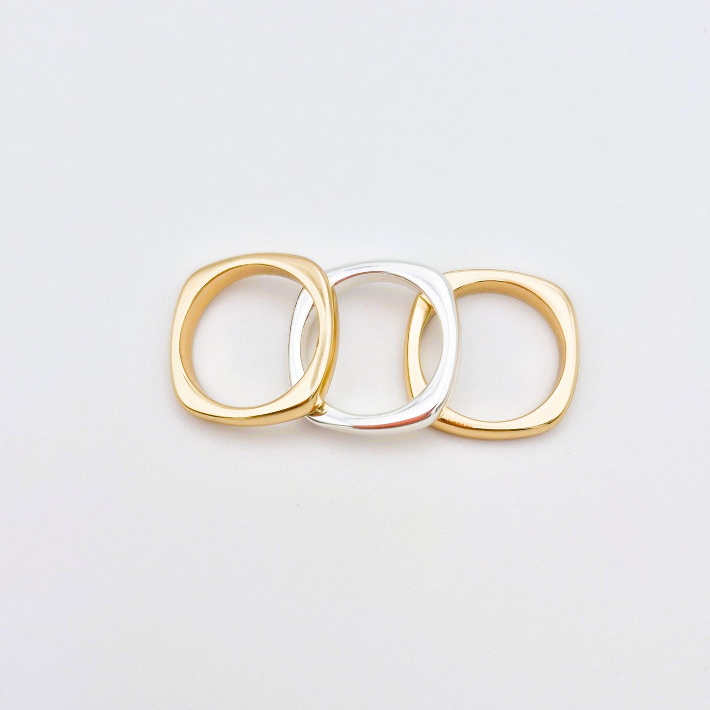 Anillos Dúo Cuadrado