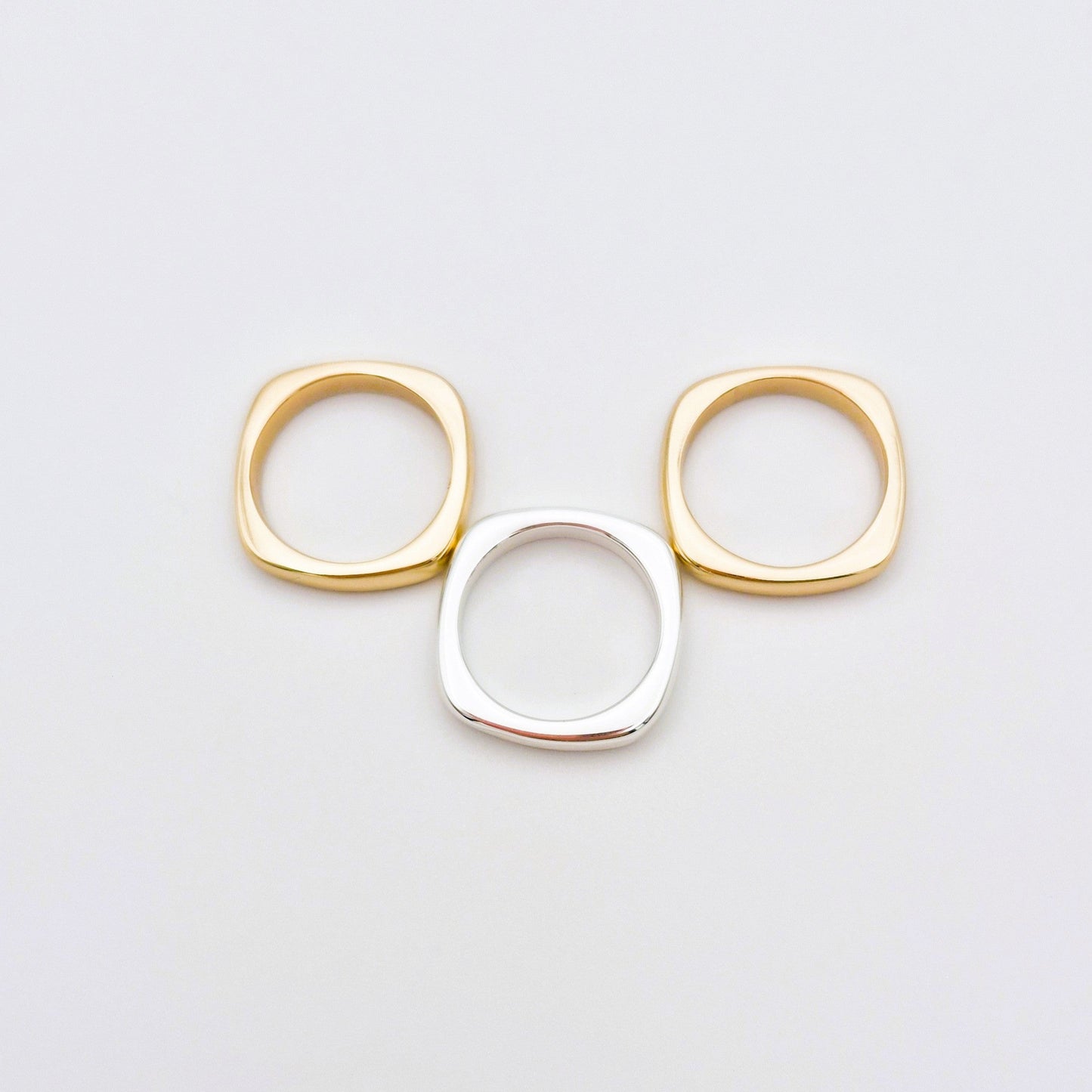 Anillos Dúo Cuadrado