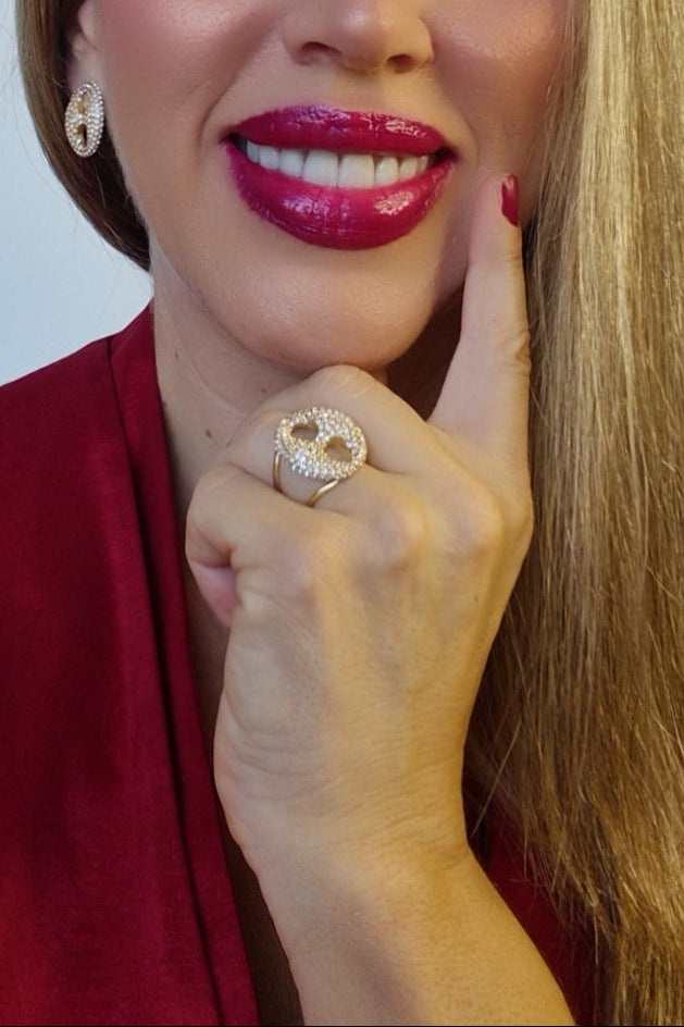 Anillo Óvalo Circonitas