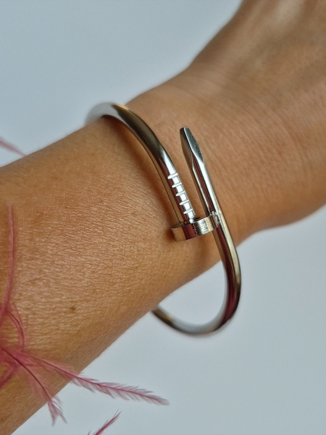 Pulsera Clavo Plateada