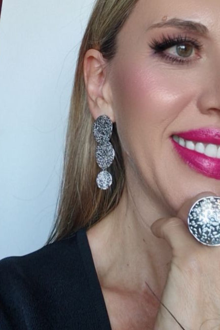 Pendientes Lunas Plateadas