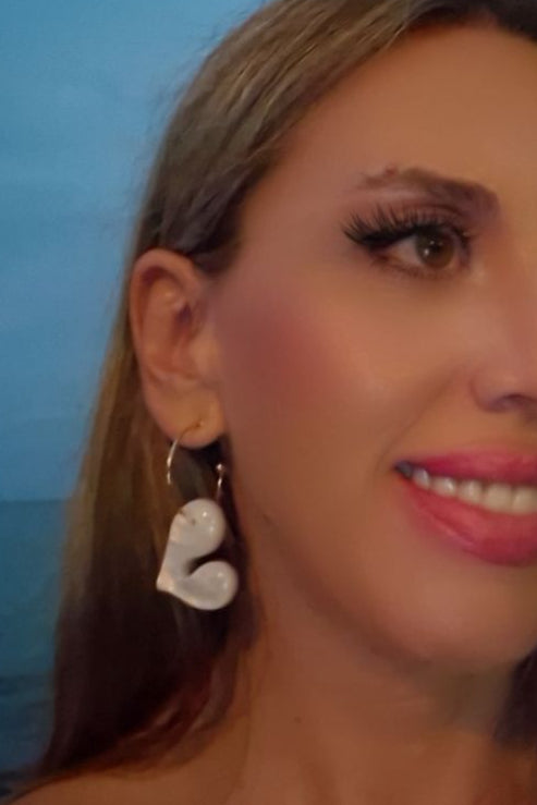 Pendientes Corazón Perla