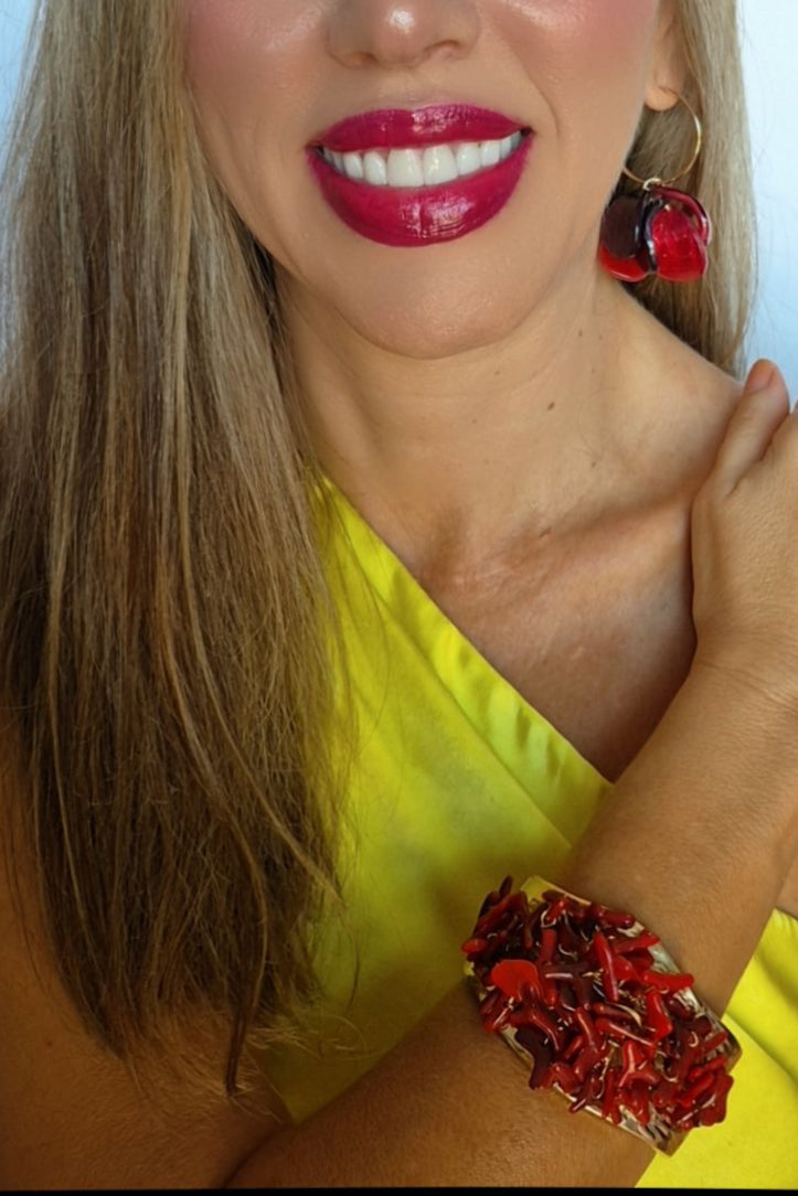 Pendientes Pétalos Rojos