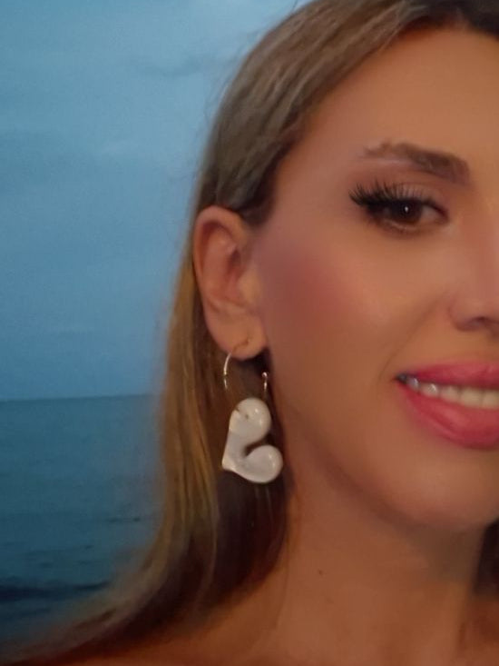 Pendientes Corazón Perla