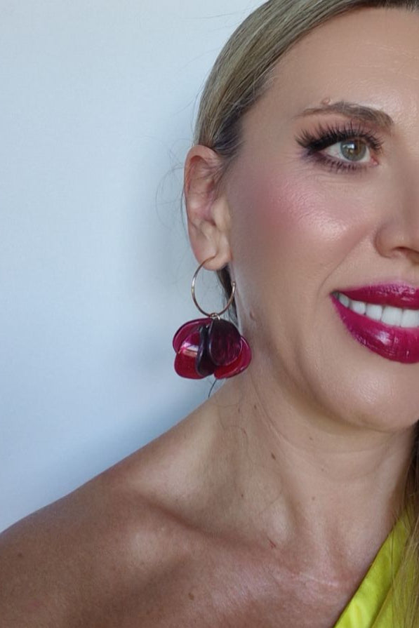 Pendientes Pétalos Rojos