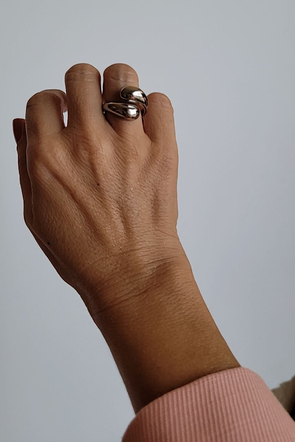 Anillo Gota Plateado