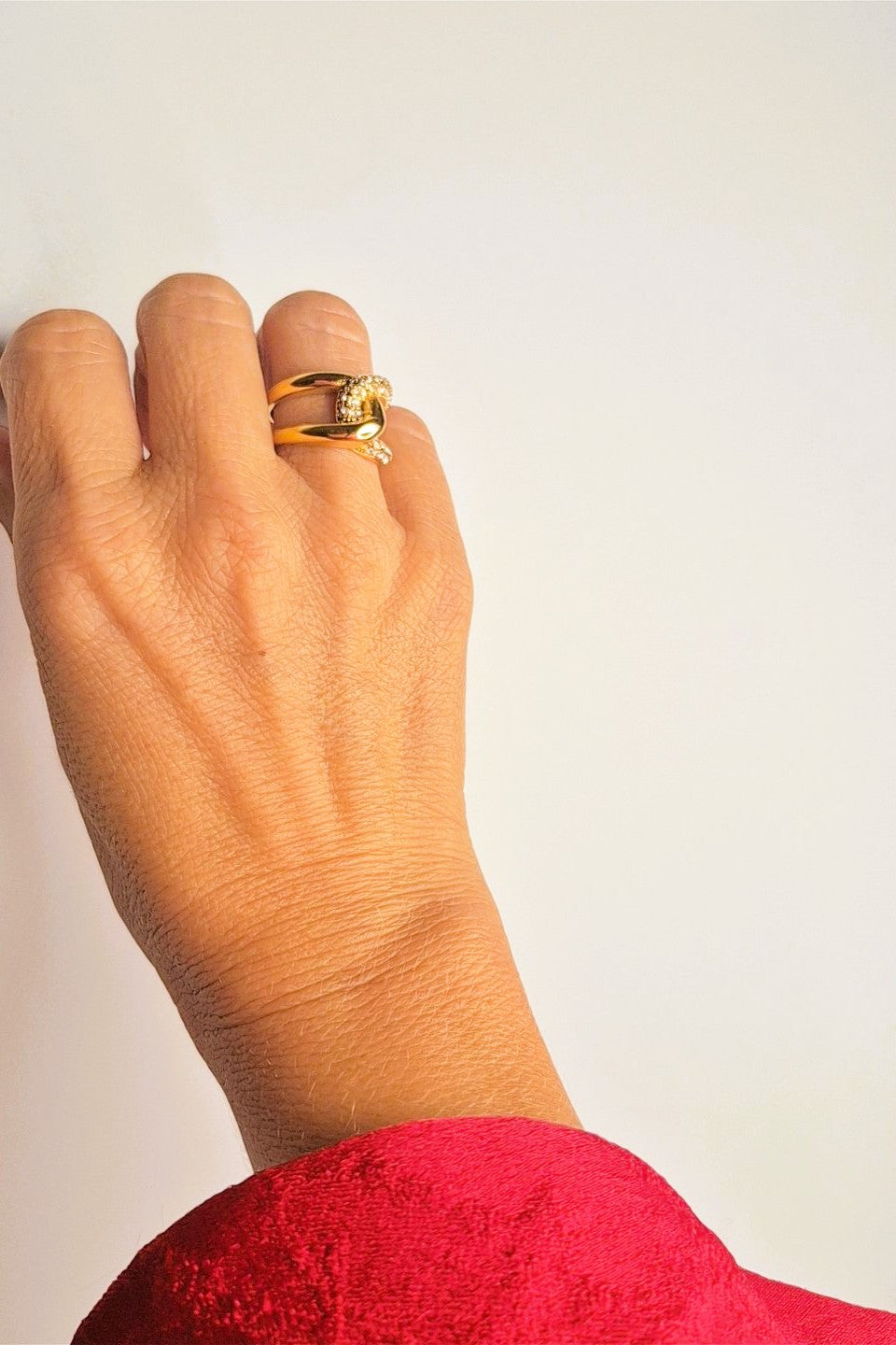 Anillo Doble Destello Oro