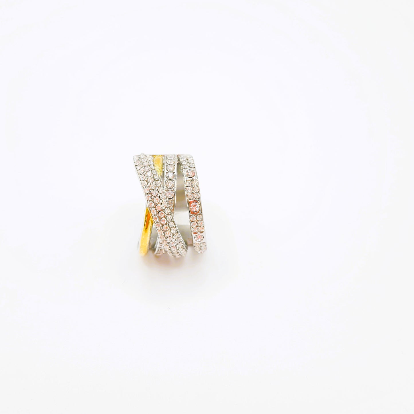 Anillo Oro Plata Trenzado