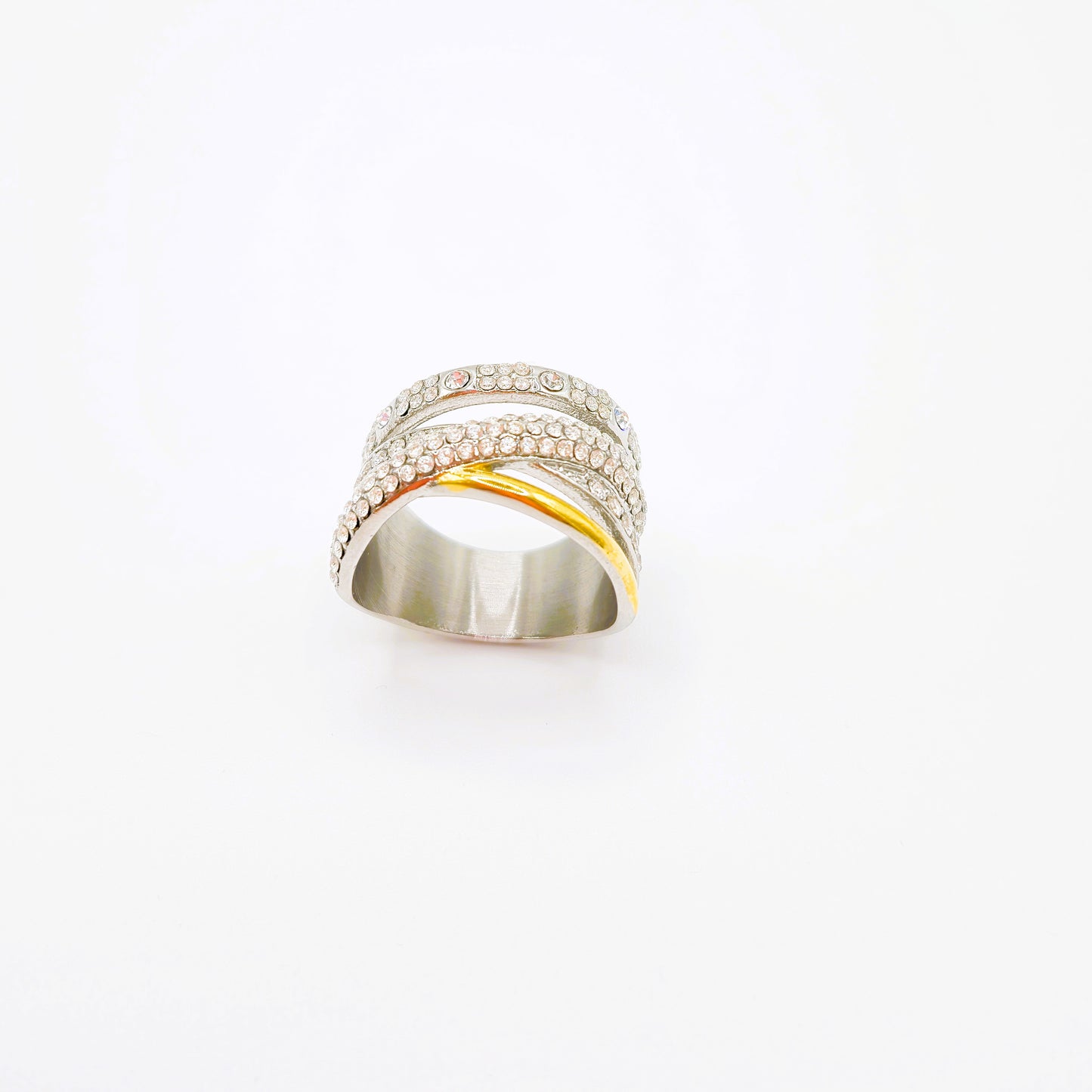 Anillo Oro Plata Trenzado