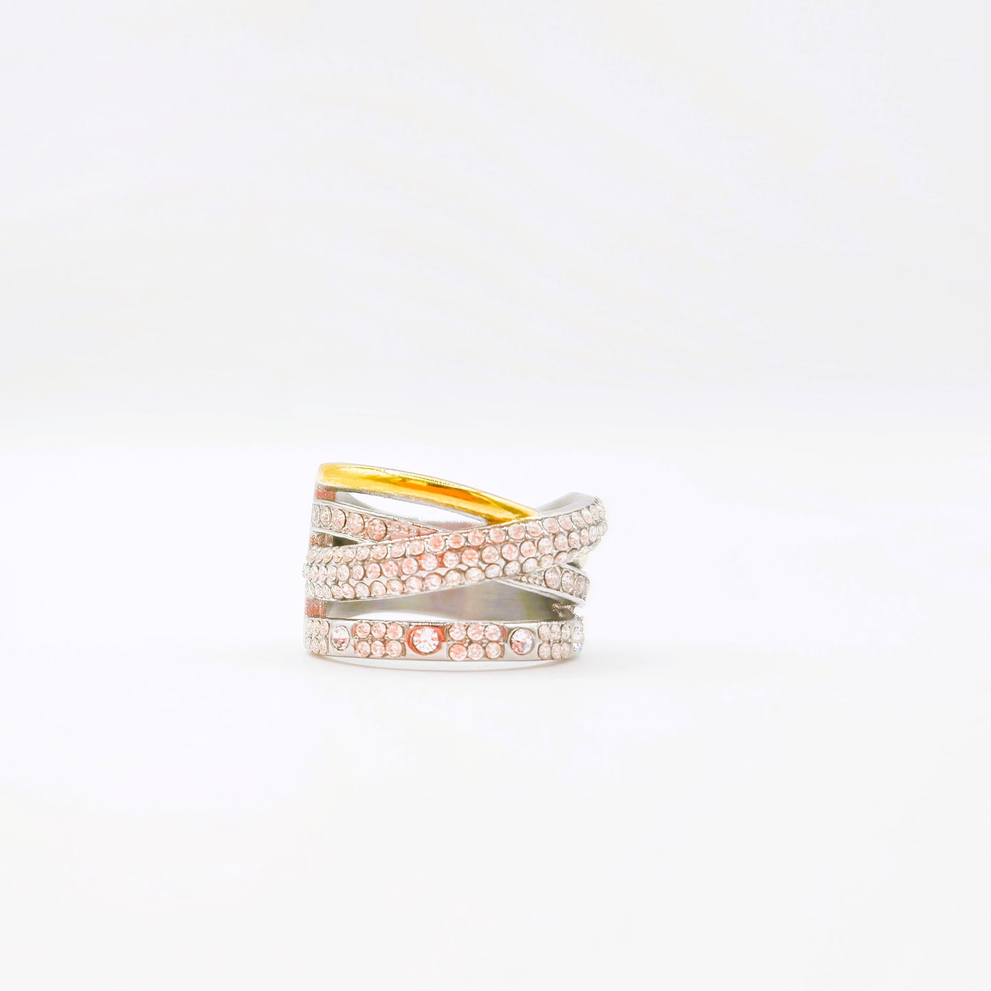 Anillo Oro Plata Trenzado