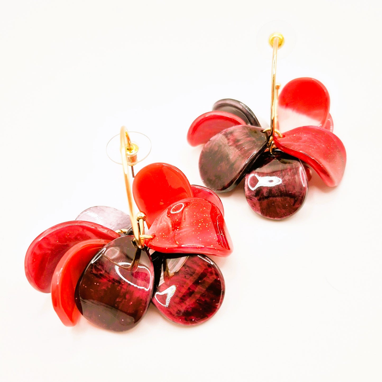 Pendientes Pétalos Rojos