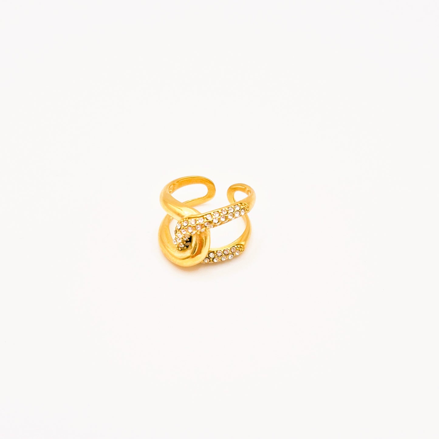 Anillo Doble Destello Oro
