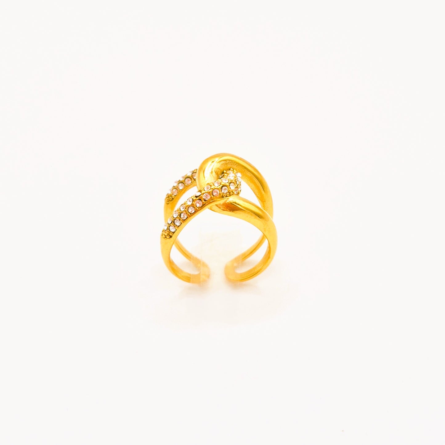 Anillo Doble Destello Oro