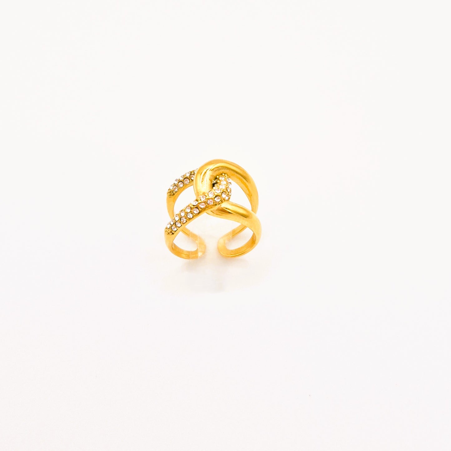 Anillo Doble Destello Oro