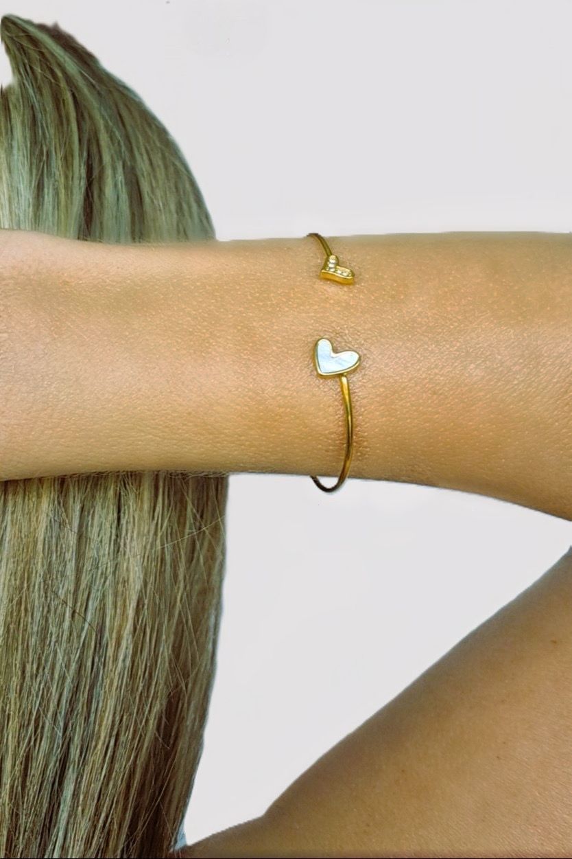 Pulsera corazon blanco