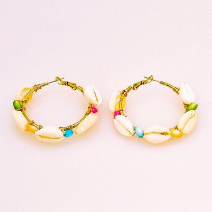 Pendientes de Aro de Conchas