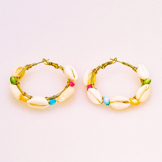 Pendientes de Aro de Conchas