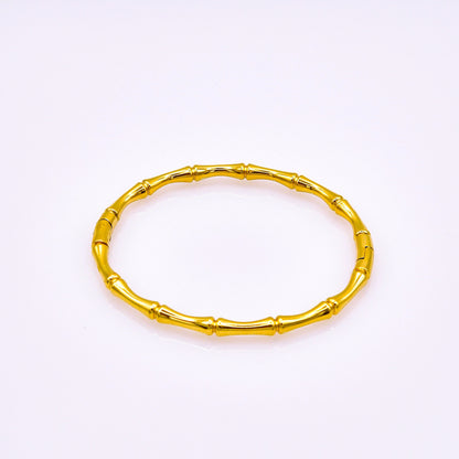 Brazalete Dorado estilo Bambú