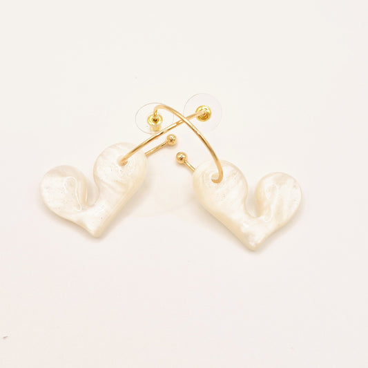 Pendientes Corazón Perla