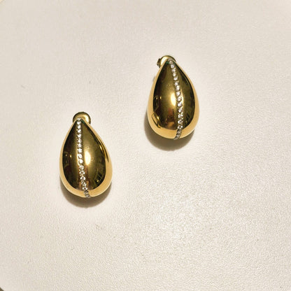 Pendientes Gota Circonitas - Dorados