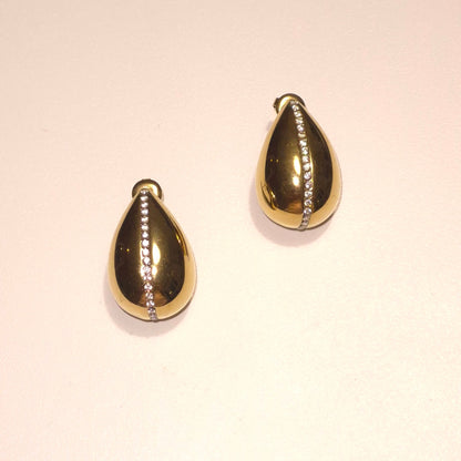 Pendientes Gota Circonitas - Dorados