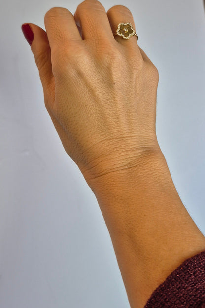Anillo Flor Circonitas