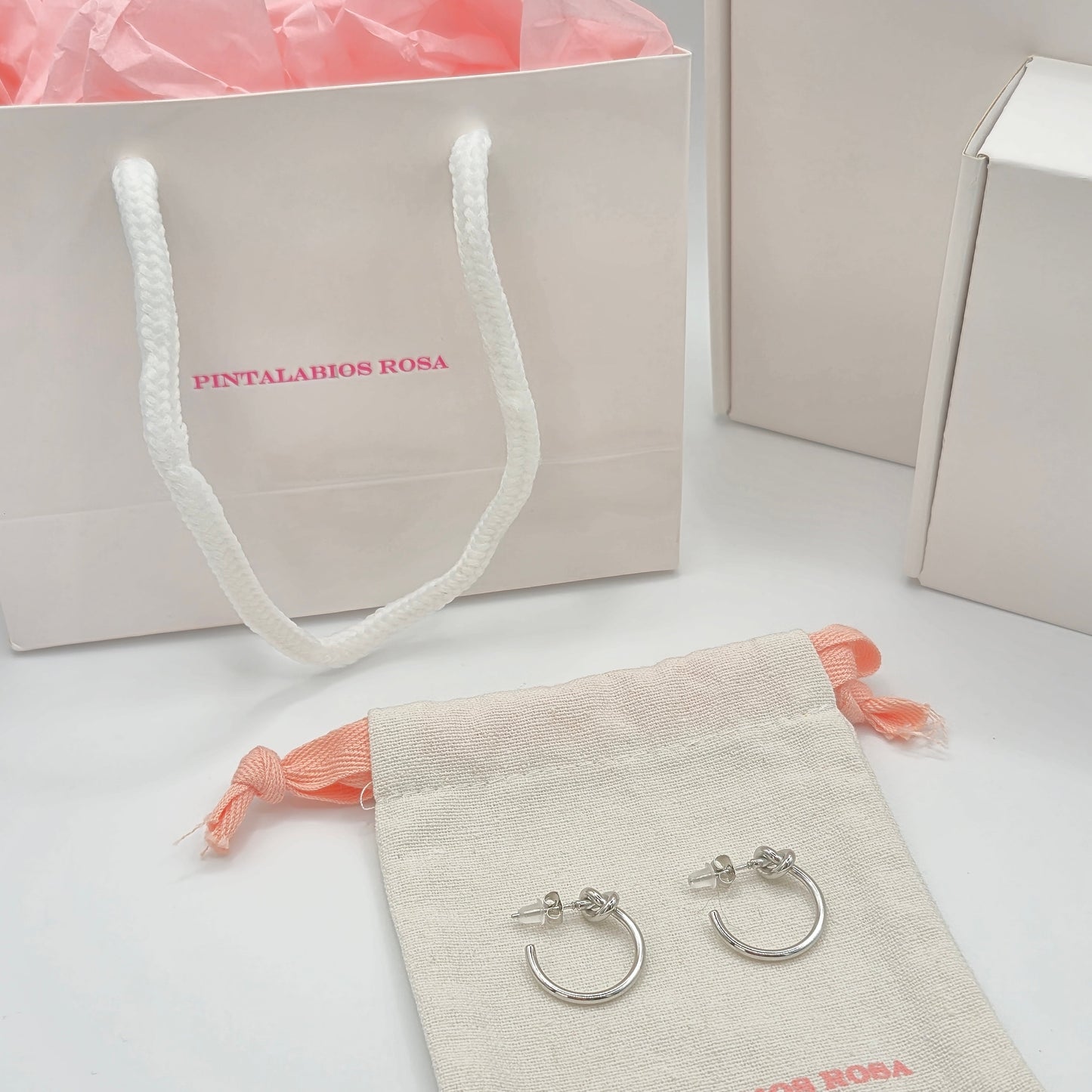 Pendientes Aro Nudo plata