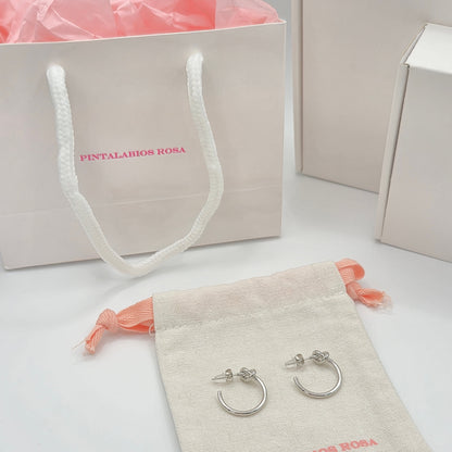 Pendientes Aro Nudo plata