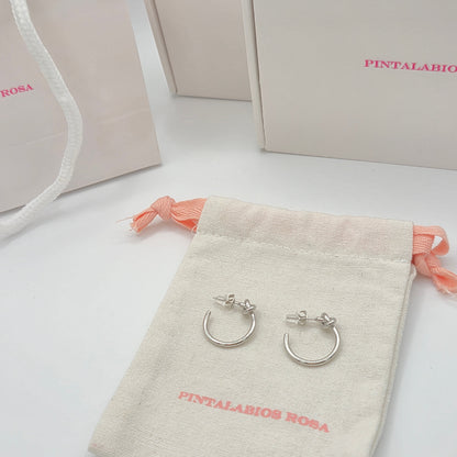 Pendientes Aro Nudo plata