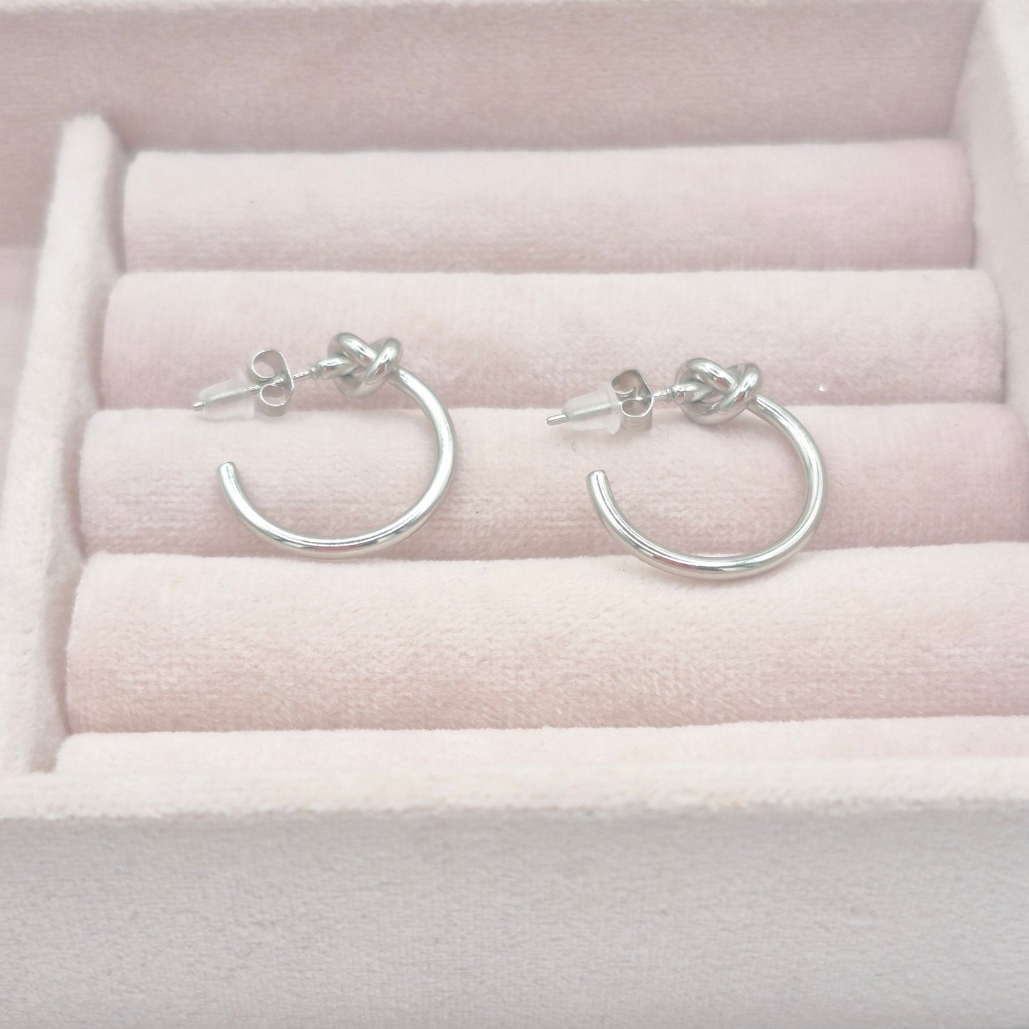 Pendientes Aro Nudo plata