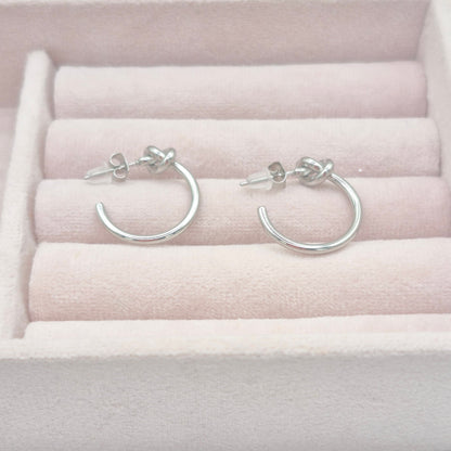 Pendientes Aro Nudo plata