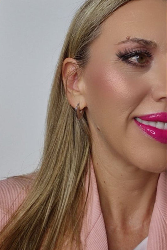 Pendientes Corazón Valiente Plateados