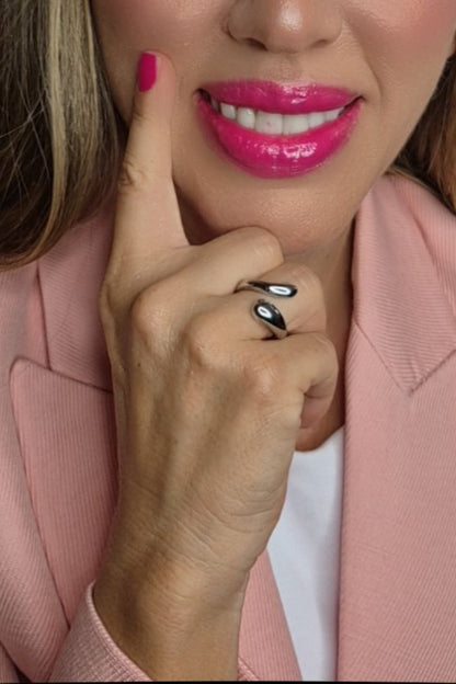 Anillo Ola Plateado