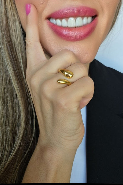 Anillo Ola Dorada