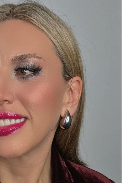 Pendientes Gota Perla - Plata
