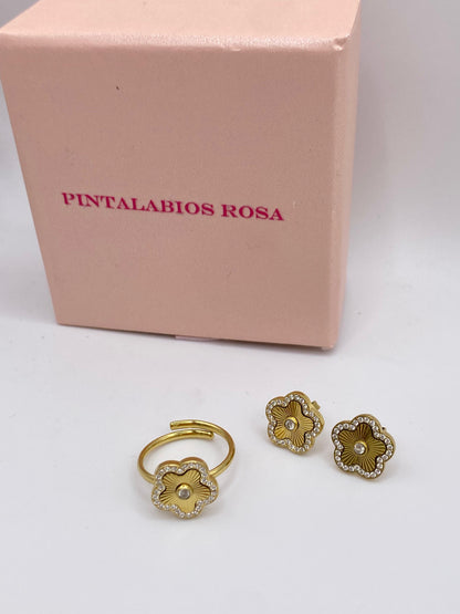 Anillo Flor Circonitas