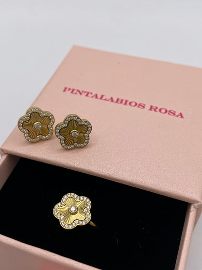 Pendientes Flor Circonitas